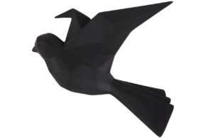 Time for home Černá nástěnná dekorace Origami Bird S