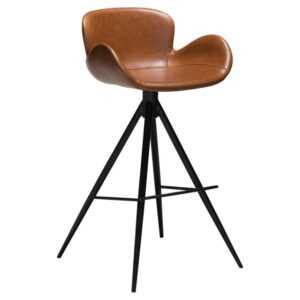 ​​​​​Dan-Form Koňakově hnědá koženková barová židle DAN-FORM Gaia 75 cm