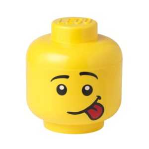 Žlutý úložný box ve tvaru hlavy LEGO® Silly 24 cm