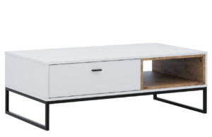 Bílý lakovaný konferenční stolek MICADONI OLIS 120 x 42 cm