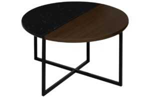 Hnědo černý mramorový konferenční stolek TEMAHOME Sonata 80 cm