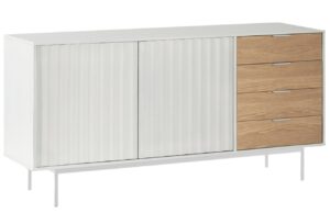 Bílá lakovaná komoda Teulat Sierra 159.2 x 47 cm