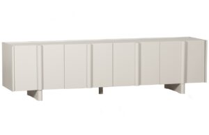 WOOOD Bílý borovicový TV stolek Almo 200 x 46 cm