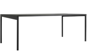 Nordic Design Černý kovový jídelní stůl Narvik 200 x 100 cm