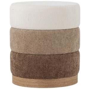 Bloomingville Hnědý čalouněný taburet Bilbao 40 cm