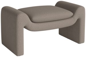 Bolia Tmavě béžová bouclé podnožka Mielo 83 x 52 cm