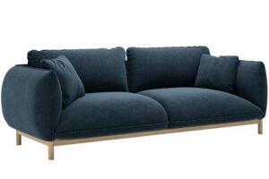 Micadoni Tmavě modrá trojmístná pohovka Ada 208 cm