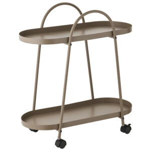 Nordic Living Hnědý servírovací vozík Empoli 60 x 27