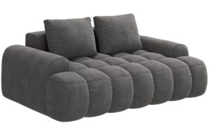 Cosmopolitan Design Šedá sametová dvoumístná pohovka Linz 175 cm