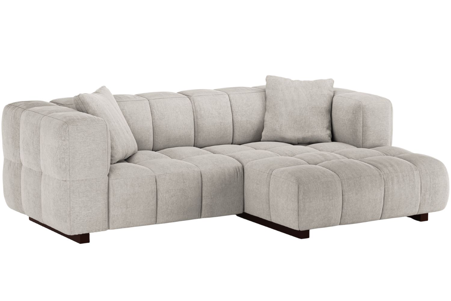 Micadoni Světle béžová rozkládací pohovka Puma 260 cm