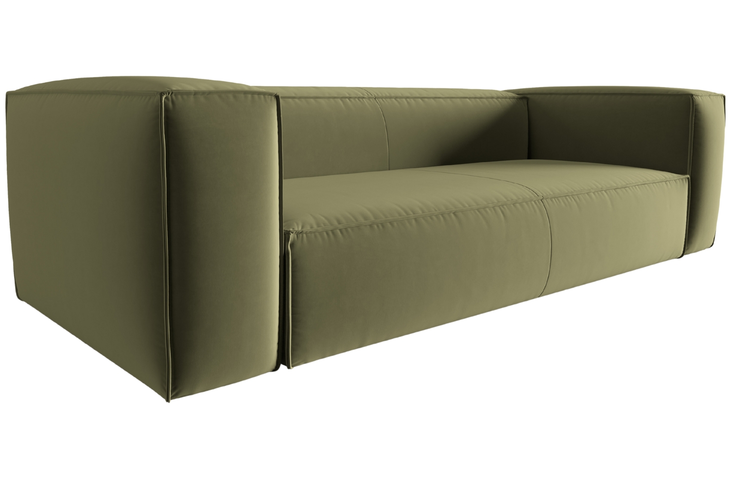 Cosmopolitan Design Zelená sametová čtyřmístná pohovka Mackay 230 cm