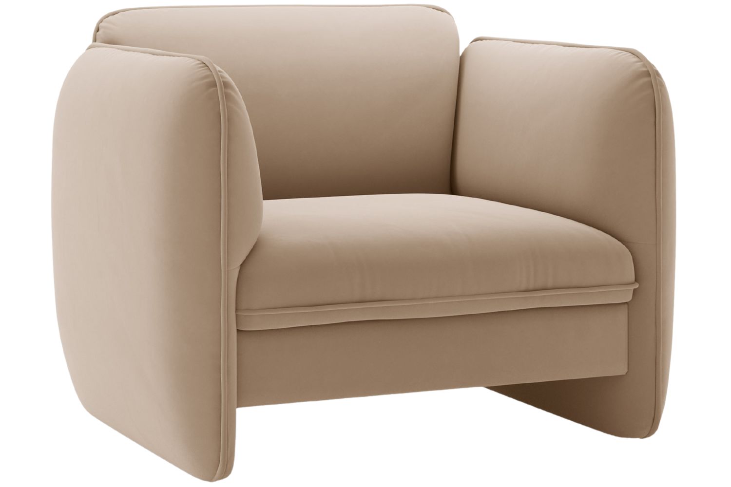 Micadoni Béžové sametové křeslo Georgia