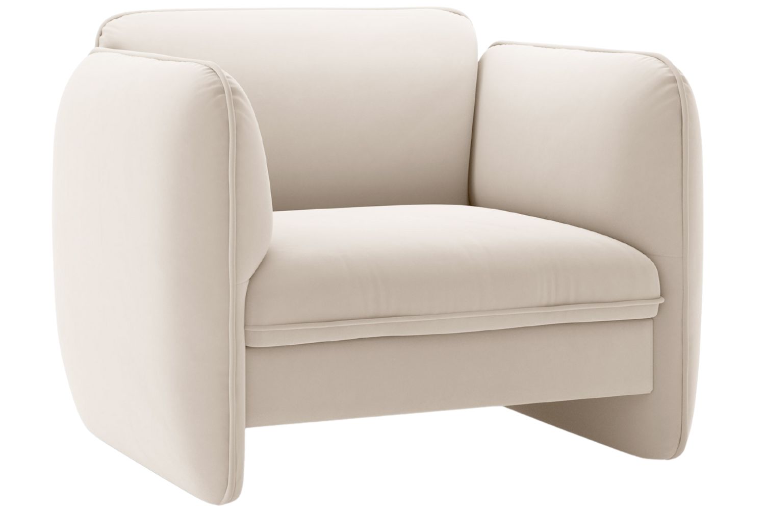 Micadoni Světle béžové sametové křeslo Georgia