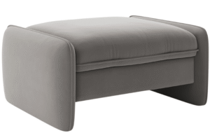 Micadoni Tmavě šedá sametová podnožka Georgia 95 x 70 cm