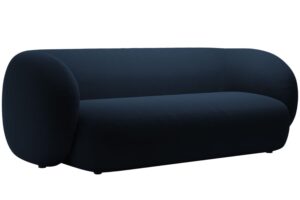 Micadoni Královsky modrá sametová trojmístná pohovka Kate 213 cm