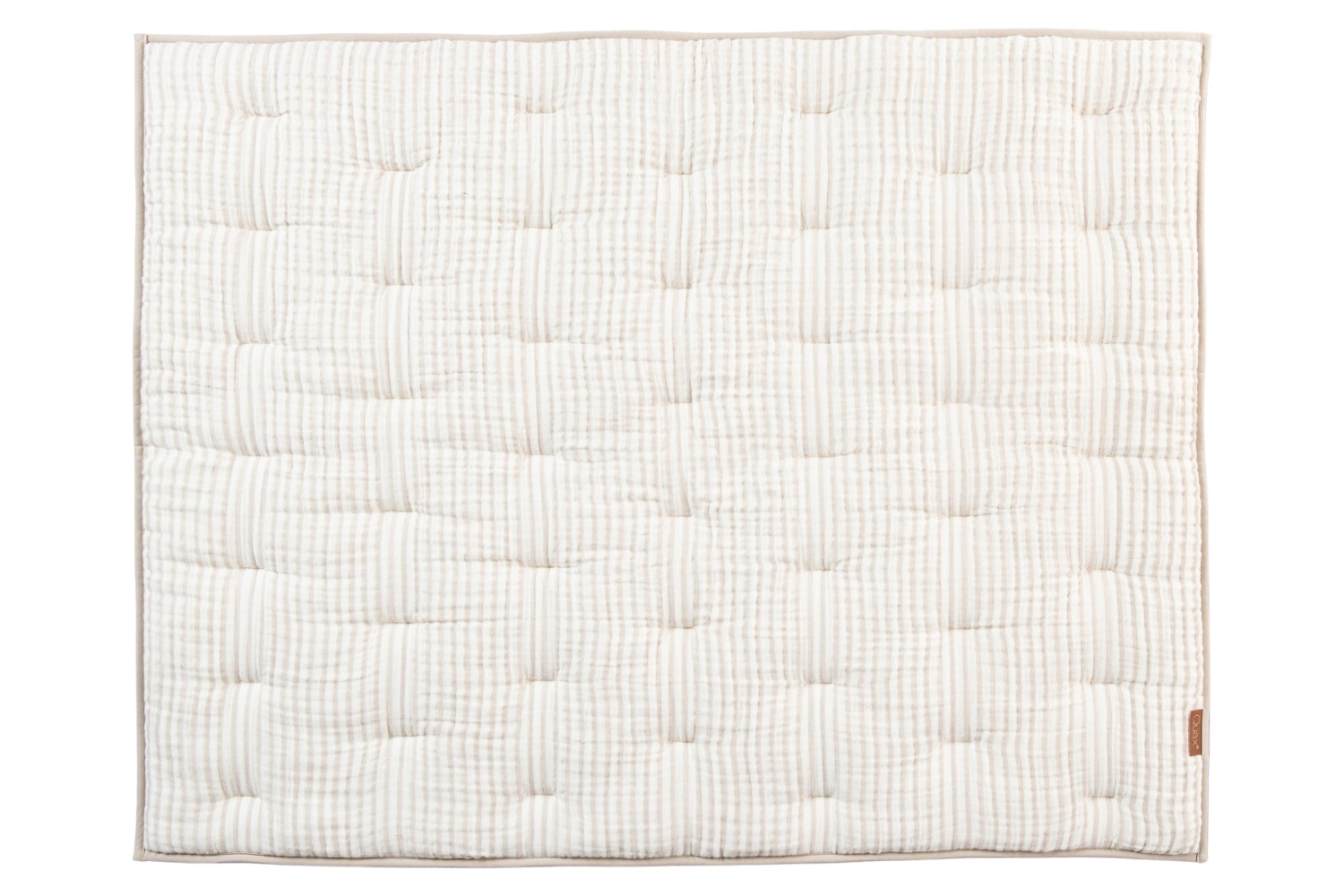 Bílo-béžová podložka do hracích ohrádek Quax Natural