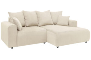 Bobochic Paris Béžová manšestrová rohová pohovka Enjoy 237 cm