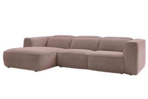 Bobochic Paris Růžová rohová pohovka William 298 cm