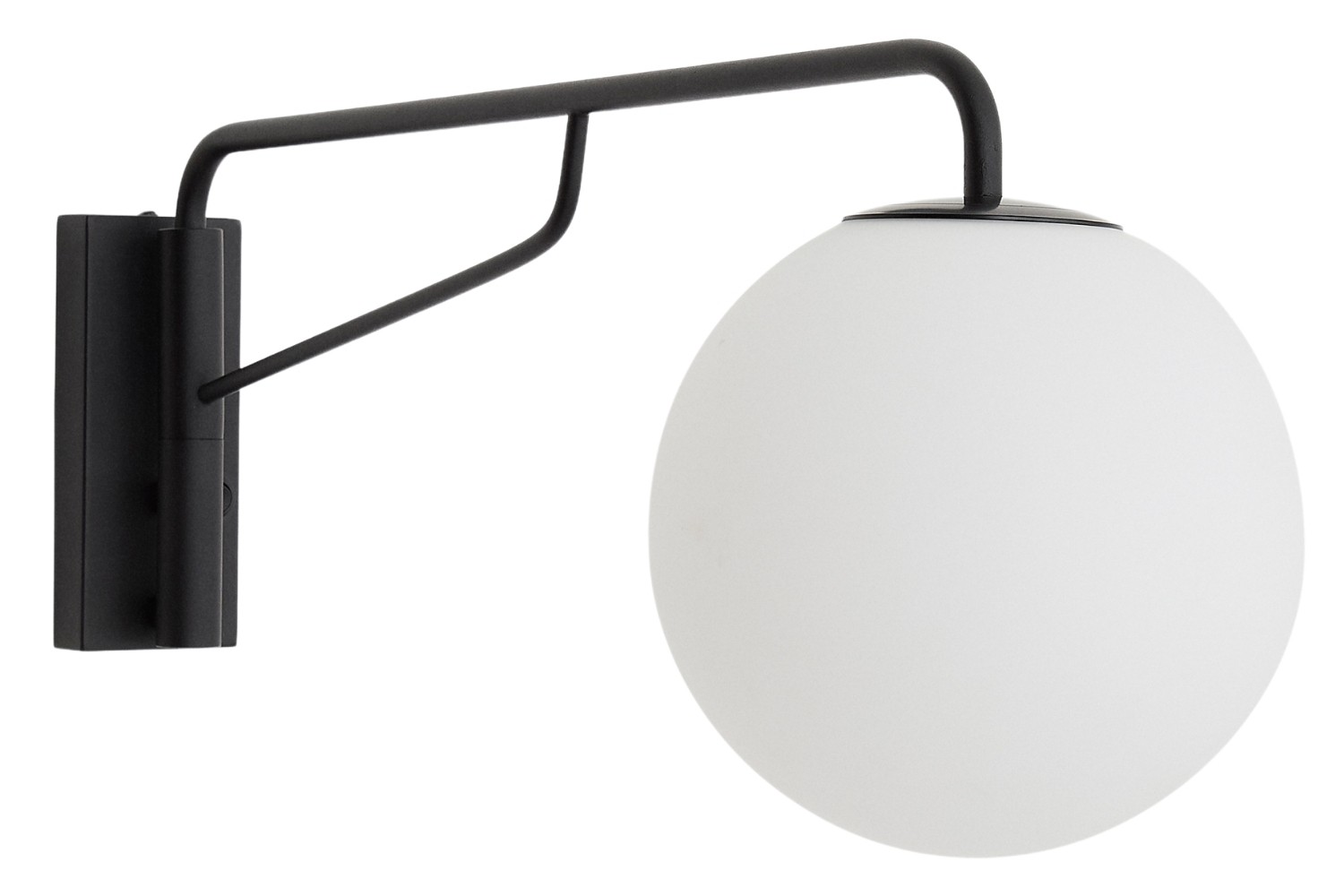 Kave Home Černé kovové nástěnné světlo Eilo