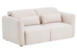 Kave Home Béžová dvoumístná pohovka Lares 180 cm s elektrickým posuvem