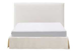 Kave Home Bílá dvoulůžková postel Jaira s čelem 150 x 190 cm