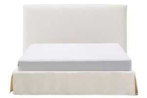Kave Home Bílá dvoulůžková postel Jaira s čelem 160 x 200 cm