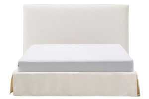 Kave Home Bílá dvoulůžková postel Jaira s čelem 160 x 200 cm