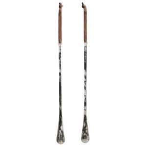 Kave Home Set dvou stříbrných skleněných vánočních ozdob Alsenia 20 cm