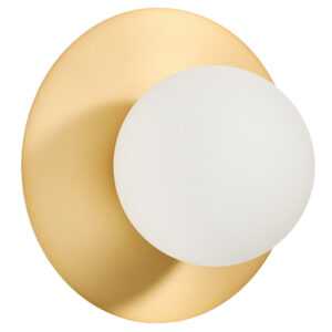 Kave Home Zlaté kovové nástěnné světlo Brisia 15 cm