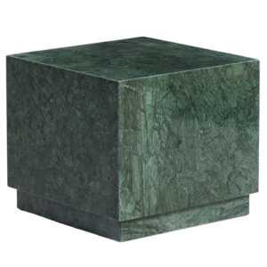 Kave Home Tmavě zelený mramorový odkládací stolek Sorein 40 x 40 cm