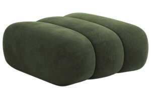 Cosmopolitan Design Zelená sametová podnožka Koge 95 x 95 cm