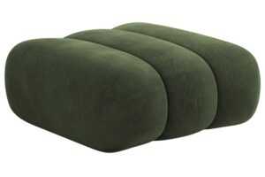 Cosmopolitan Design Zelená sametová podnožka Koge 95 x 95 cm