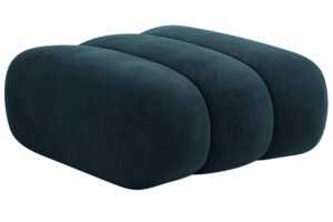 Cosmopolitan Design Tmavě modrá sametová podnožka Koge 95 x 95 cm