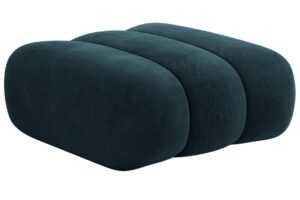 Cosmopolitan Design Tmavě modrá sametová podnožka Koge 95 x 95 cm