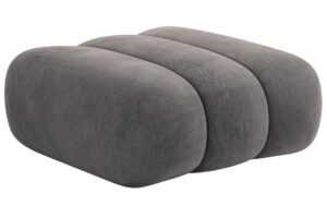 Cosmopolitan Design Šedá sametová podnožka Koge 95 x 95 cm