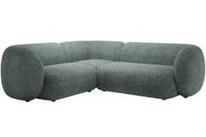 Micadoni Modrá rohová pohovka Kate 252 cm