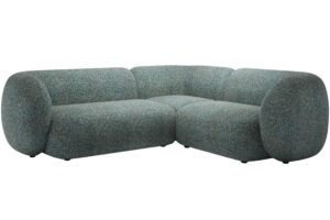 Micadoni Modrá rohová pohovka Kate 252 cm