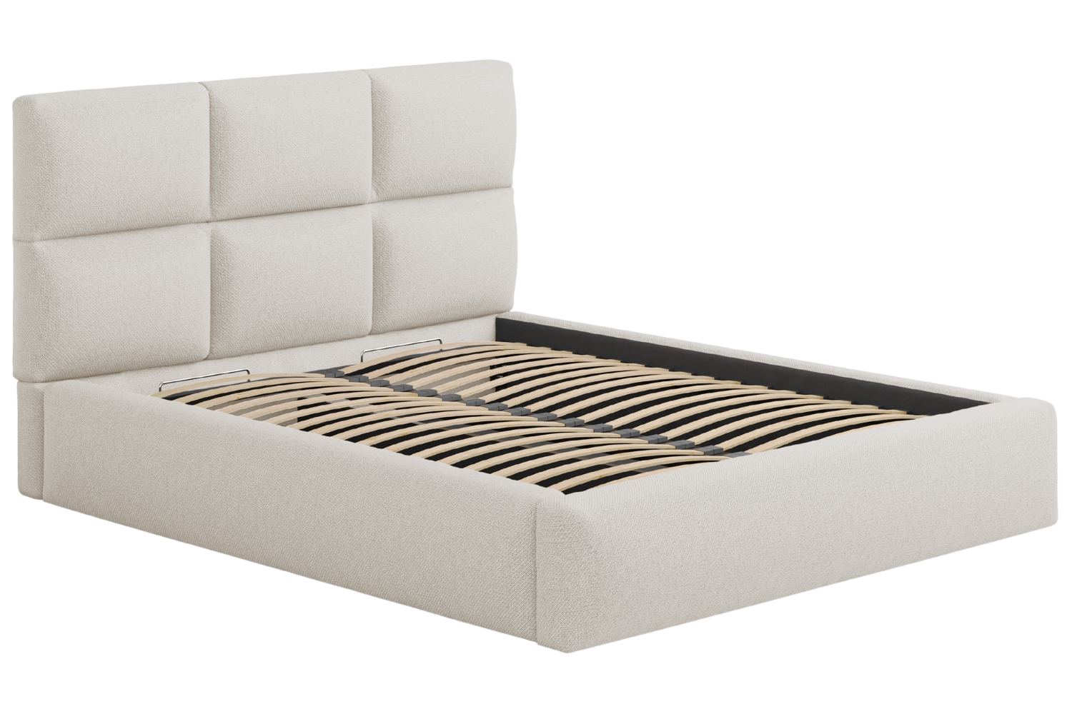 Windsor & Co Světle béžová dvoulůžková postel Libera 180 x 200 cm s úložným prostorem