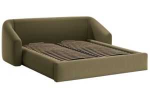 Cosmopolitan Design Zelená dvoulůžková postel Campi 160 x 200 cm s úložným prostorem