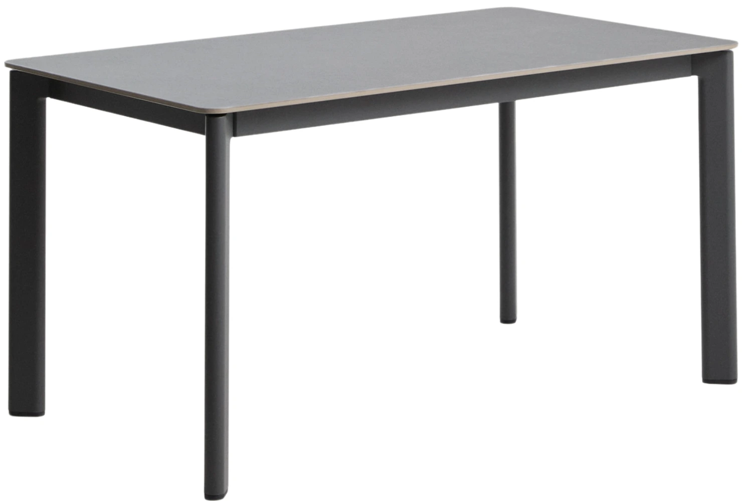 Kave Home Šedý zahradní stůl s keramickou deskou Anafi 140 x 80 cm