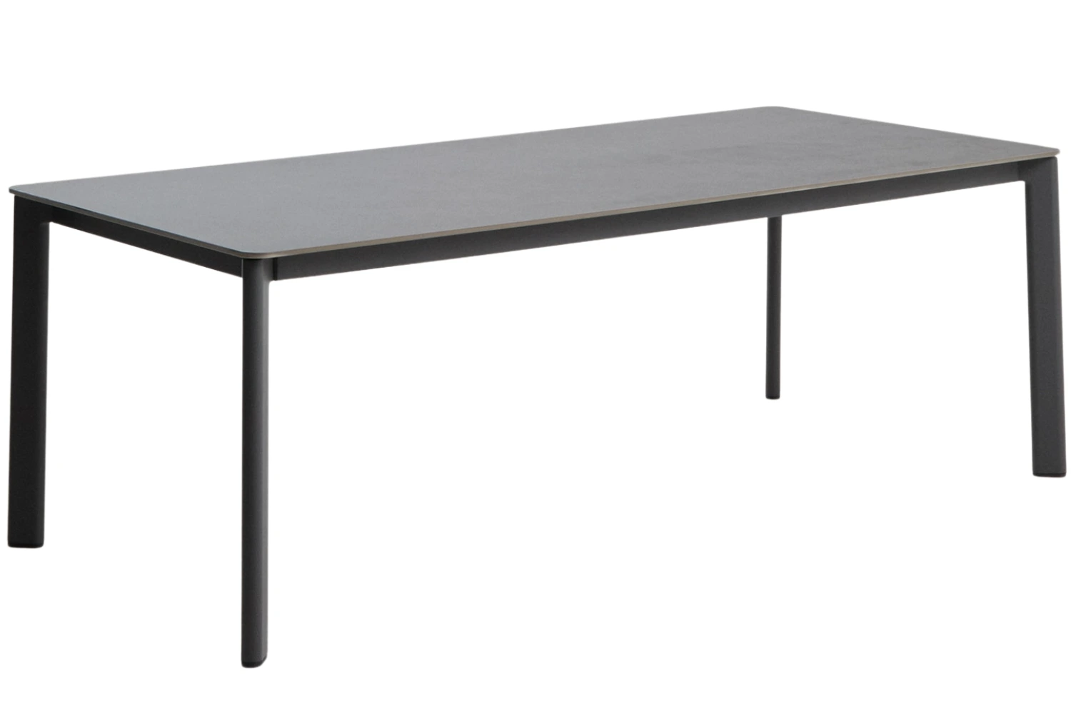 Kave Home Šedý zahradní stůl s keramickou deskou Anafi 220 x 100 cm