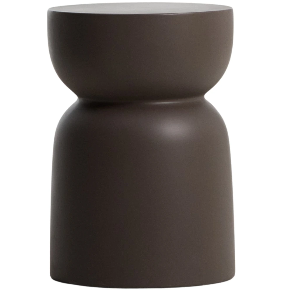 Kave Home Hnědý cementový zahradní stolek Garbet 32 cm