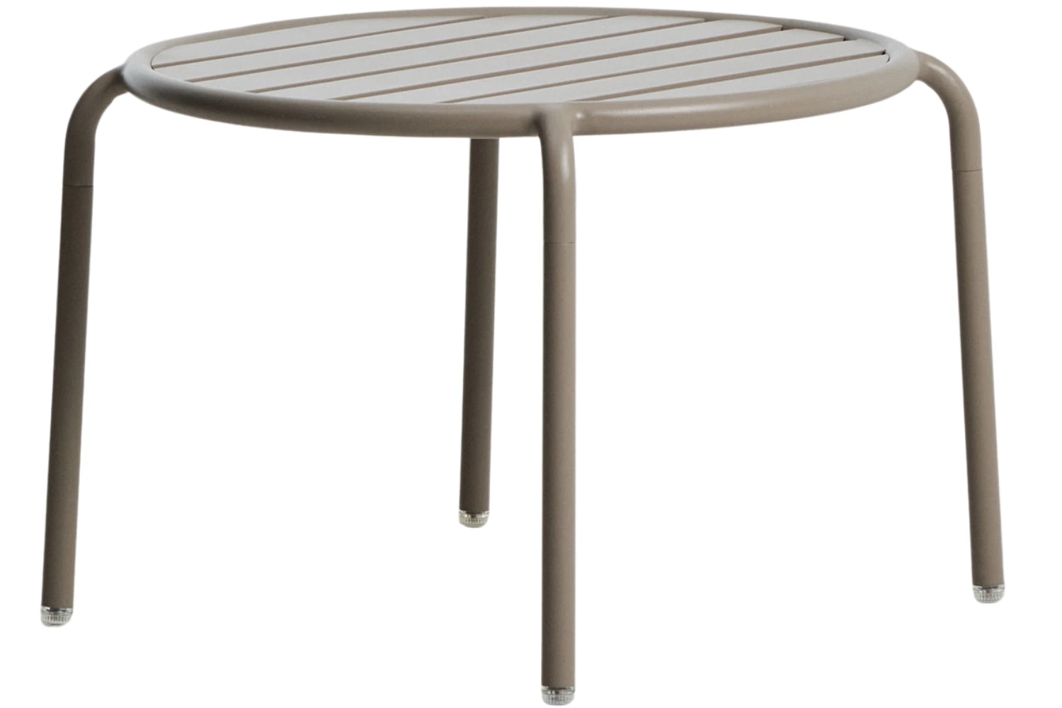 Kave Home Béžový kovový zahradní stolek Joncols 60 cm