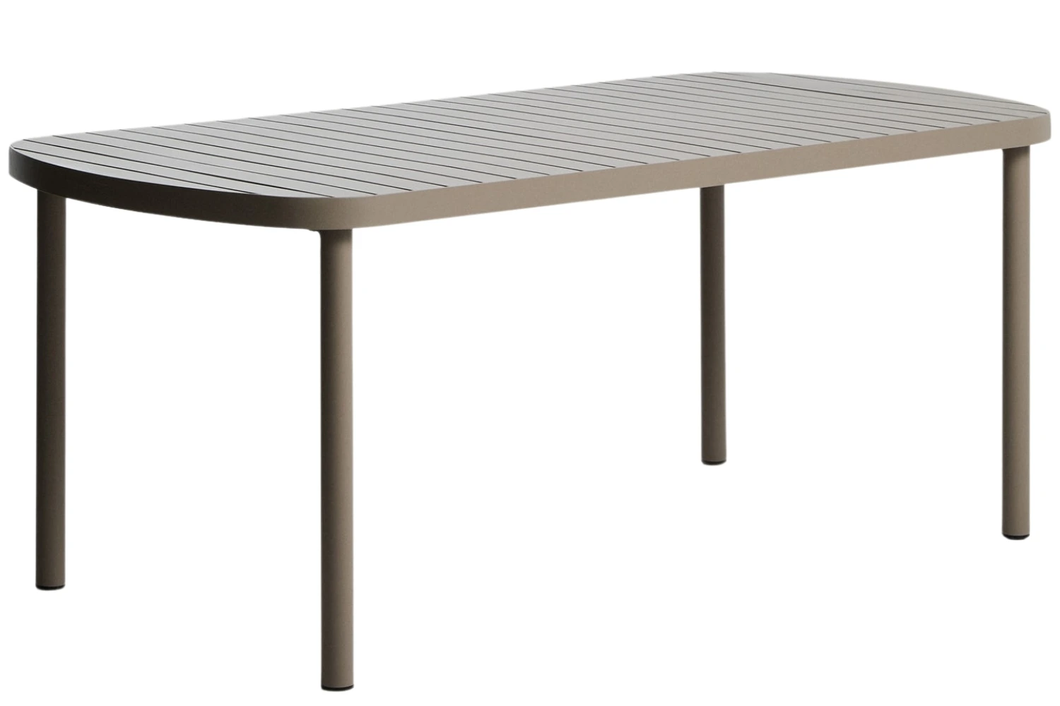 Kave Home Béžový kovový zahradní jídelní stůl Joncols 180 x 90 cm