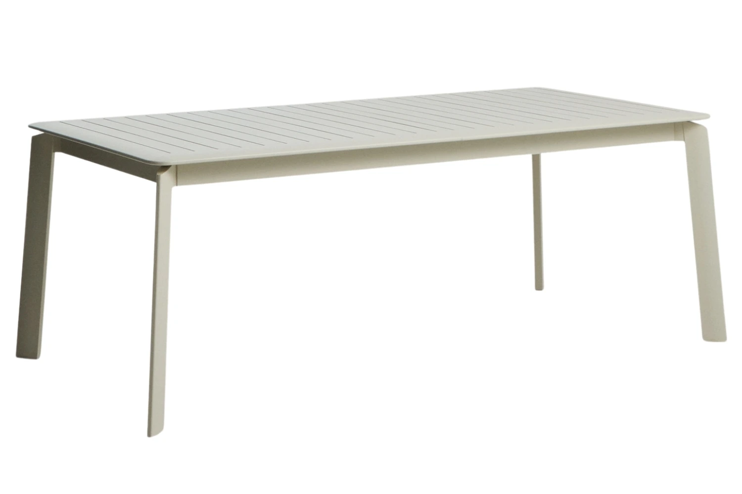 Kave Home Krémový hliníkový rozkládací zahradní stůl Brela 205/287 x 100 cm