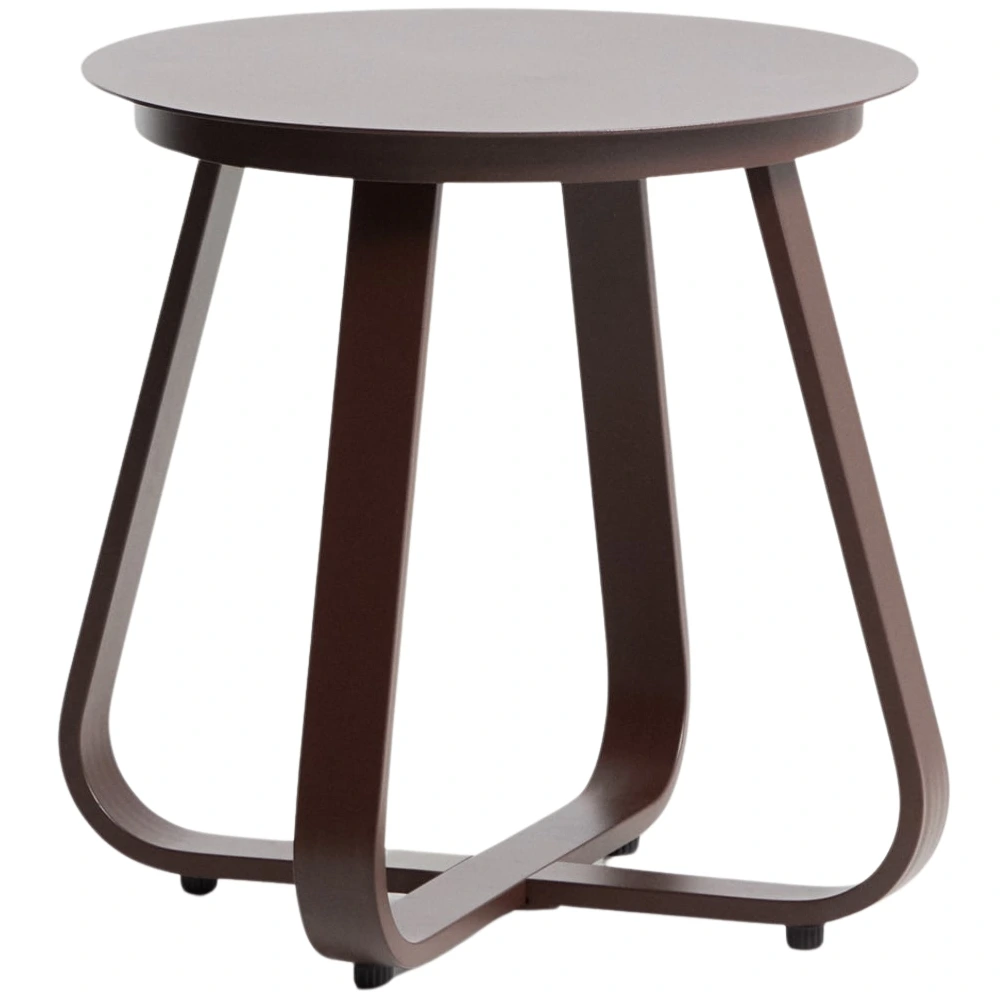 Kave Home Hnědý zahradní stolek Tamaris Ø 48 cm