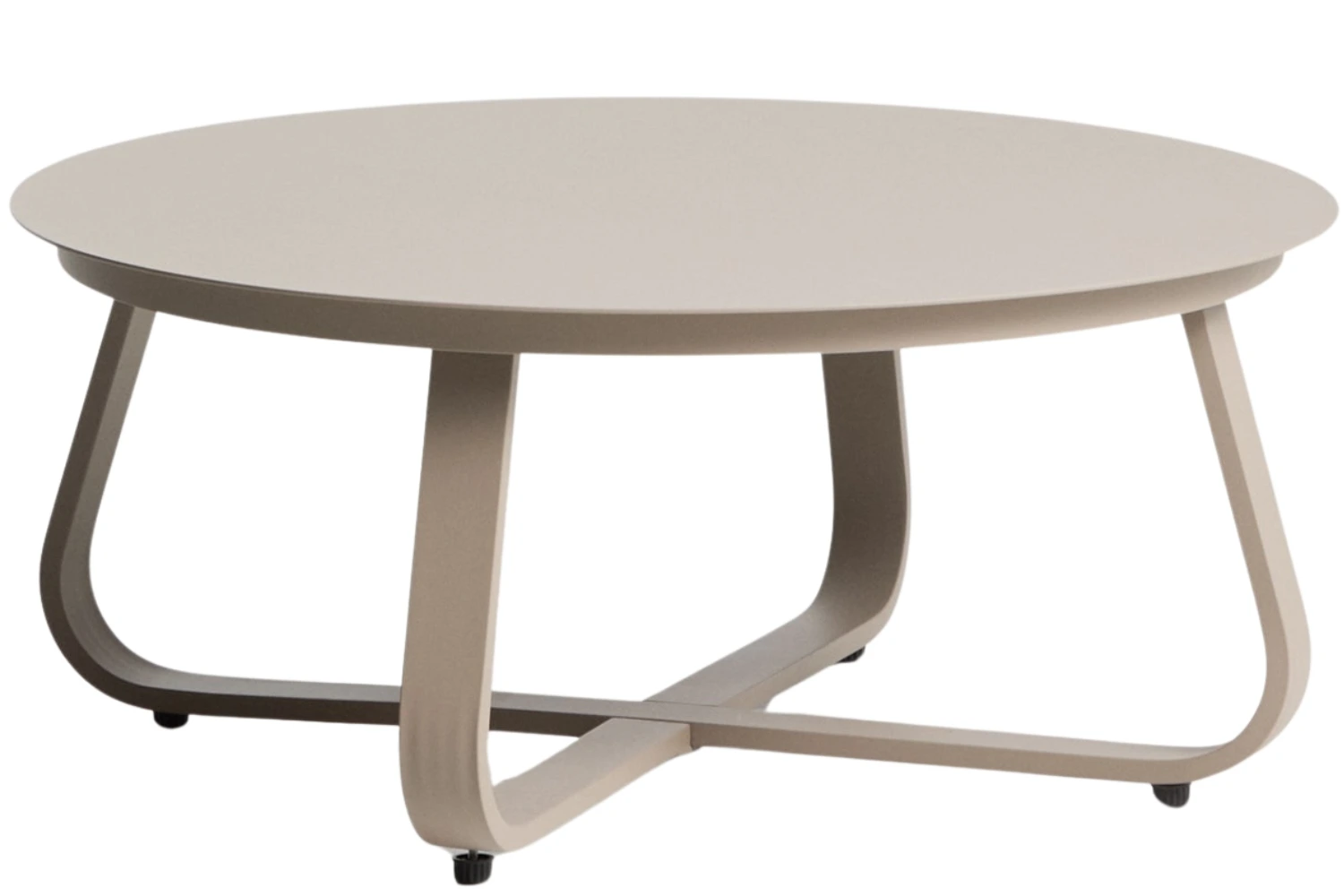 Kave Home Béžový zahradní stolek Tamaris Ø 80 cm