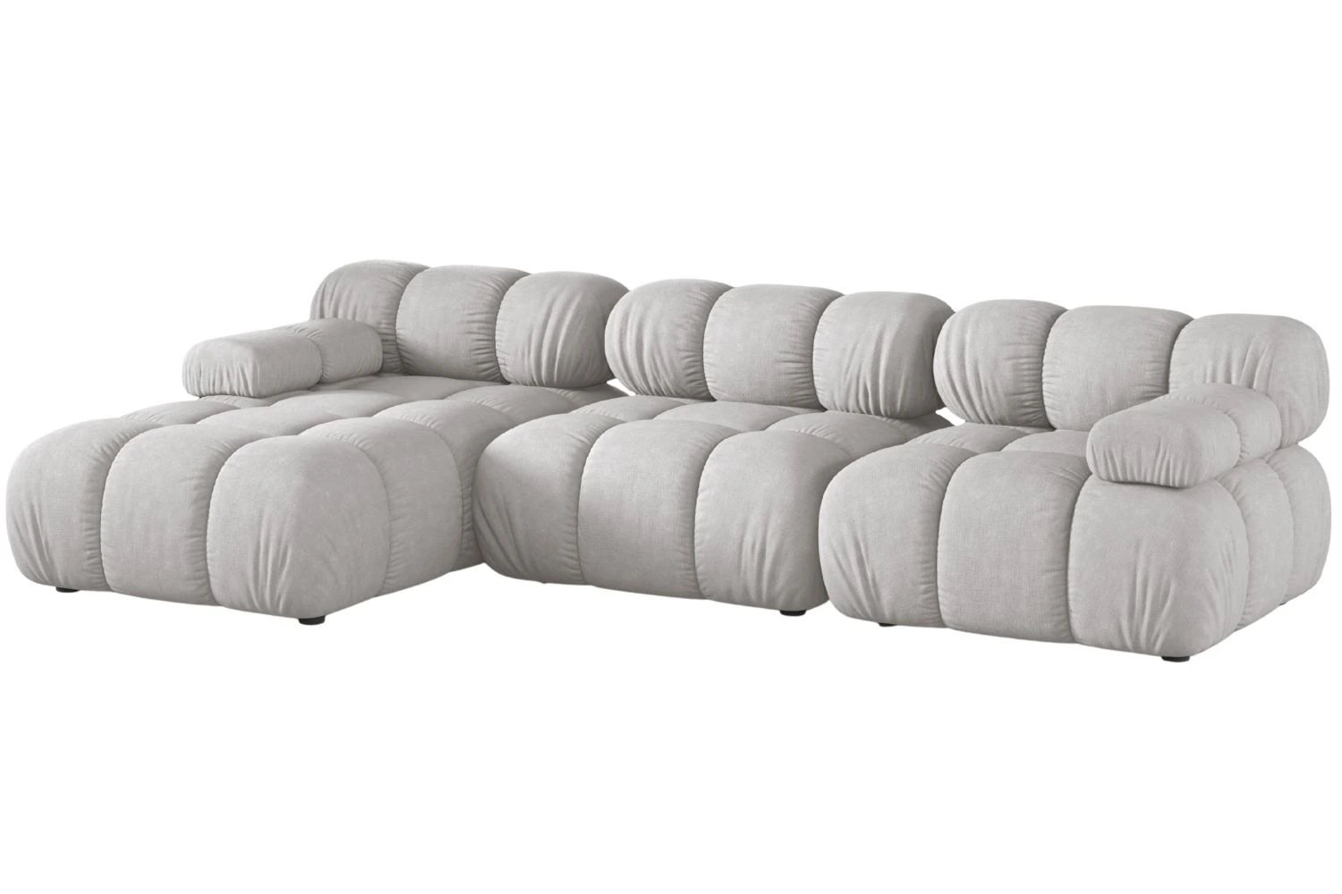 Micadoni Světle šedá rohová pohovka Bellis II. 282 cm