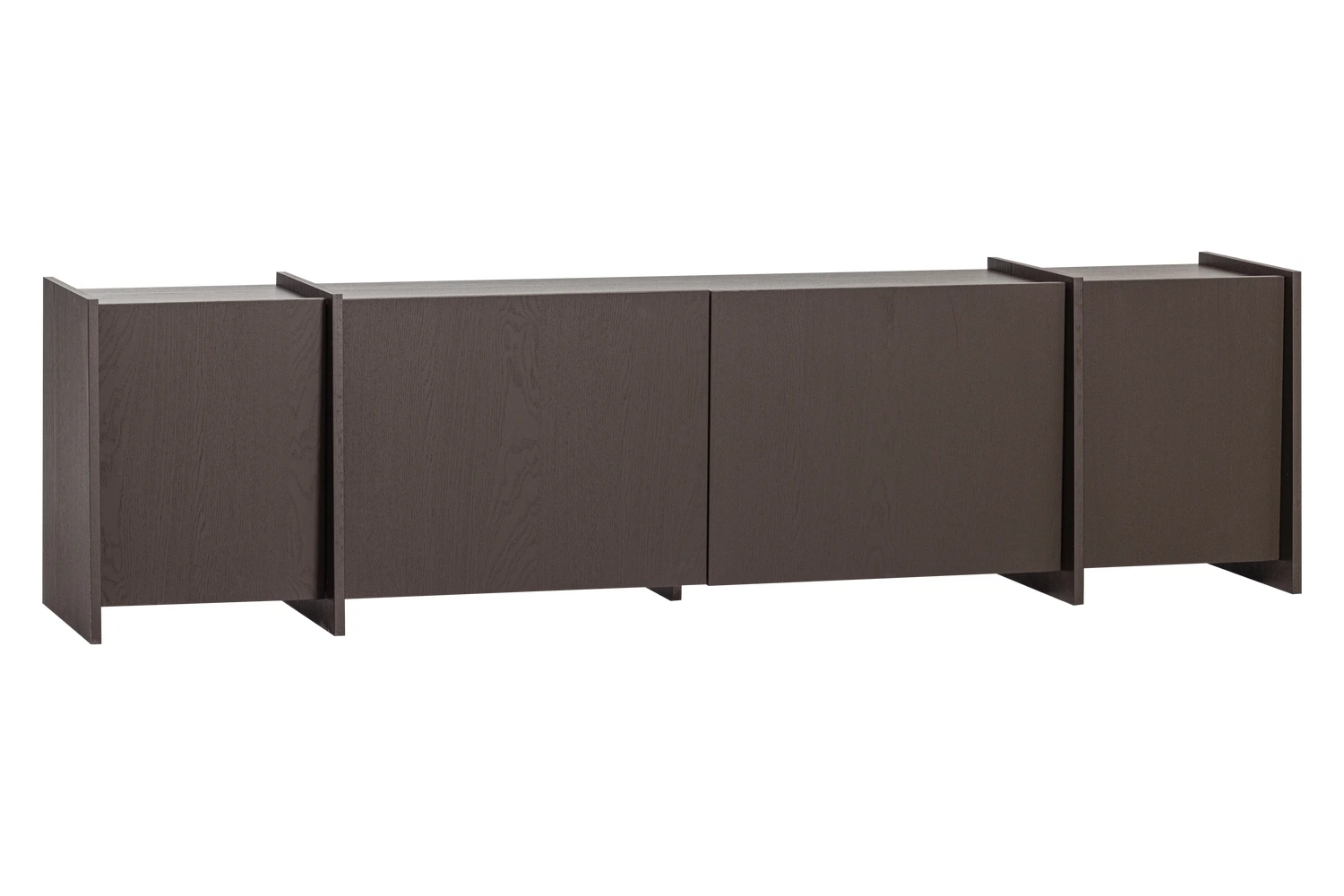 WOOOD Hnědý dřevěný TV stolek Brock 200 x 44 cm