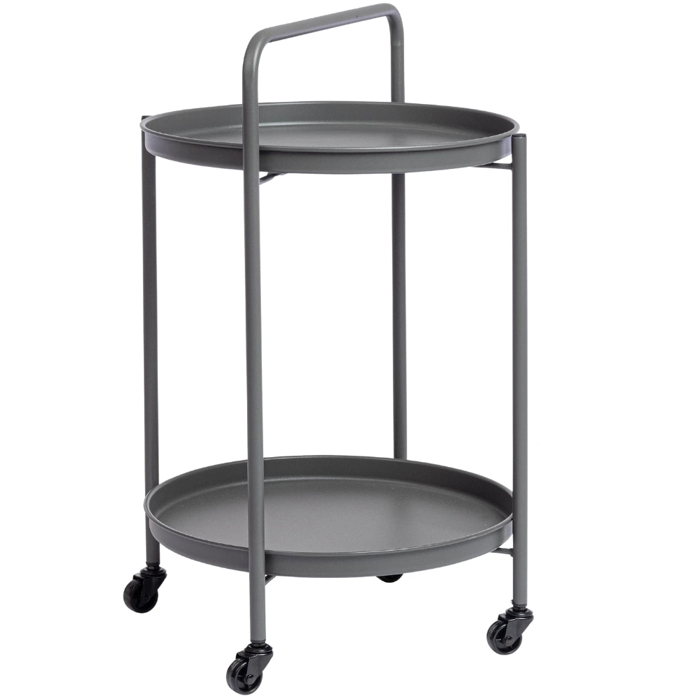 Bizzotto Antracitový zahradní servírovací stolek Austin 45 cm